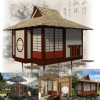 Planos de la casa de té japonesa